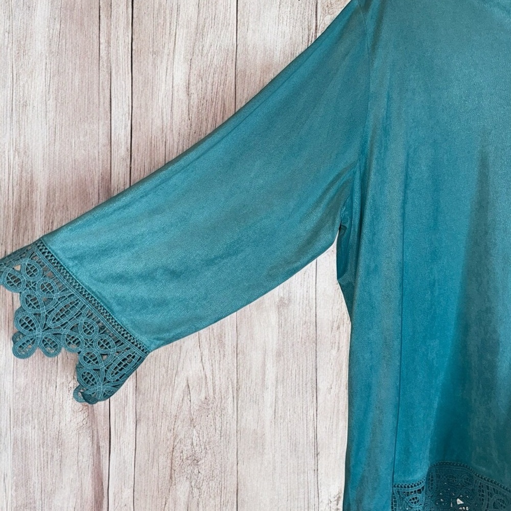 Ruby Road plus size turquoise top - 1X (F13) - Picture 4 of 5